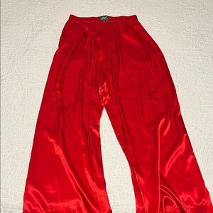 Daily Drills Red Satin Pants
